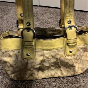 Yellow Coach Shoulder Bag